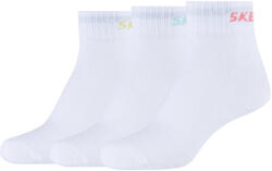 Skechers Lány zokni, Skechers 3PPK Wm Mesh Ventilation Quarter Socks, fehér 39/42 fehér