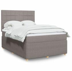 vidaXL tópszínű szövet rugós ágy matraccal 140 x 190 cm (3294355)