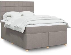 vidaXL tópszínű szövet rugós ágy matraccal 160 x 200 cm (3293635)