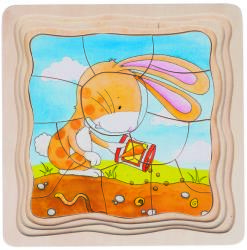 Goki Fa Rétegpuzzle - Sárgarépa (GK57495)
