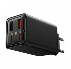 Baseus GaN6 Pro 65W, 3.25W 2x USB, 2x Type-C töltőfej, hálózati töltő, fekete P1016270113-00
