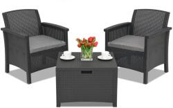 BICA Venezia Terrace Box 2 Bica antracit technorattán kerti bútorok, ládával (BCVENTERANTbox)
