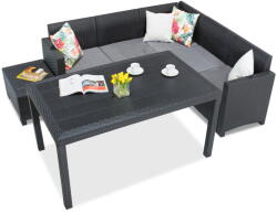 BICA Tech rattan sarok kerti asztallal Nebraska Comida 5 antracit Bica (BCNEBCOMANT)