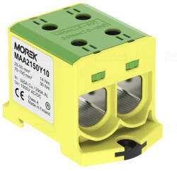 Morek Fővezeték sorkapocs 2x 150/2x150mm2 zöld/sárga OTL150-2 Morek MAA2150Y10 (2150Y10)