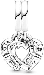 Pandora Moments Testvéri összetartás kétrészes szív ezüst függő charm - 799538C01 (799538C01)