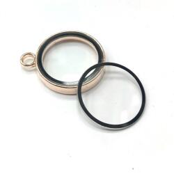  Medál 2 üveg+ fém keret 28mm vörösarany 1db/csomag