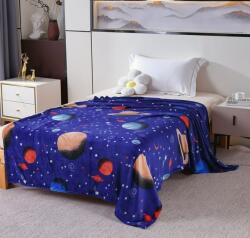 Ralex Pucioasa Patura Cocolino imprimata 200x230 cm, Albastru cu planete Pucioasa Patura