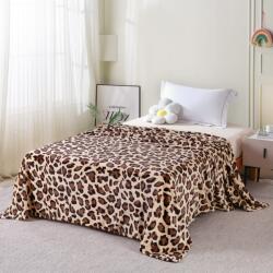 Ralex Pucioasa Patura Cocolino imprimata 200x230 cm, Maro cu animal print Pucioasa Patura