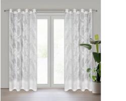 EUROFIRANY Linnea jacquard mintás modern fehér függöny Fehér 140x250 cm