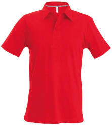 Kariban Férfi rövid ujjú galléros piké póló, Kariban KA241, Red-4XL (ka241re-4xl)