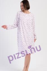 Vienetta Hosszú ujjú flanel gombos női hálóing (NHI5671 2XL)