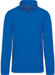 Kariban Férfi galléros 1/4 cipzáros pulóver, Kariban KA487, Light Royal Blue-XL (ka487lro-xl)