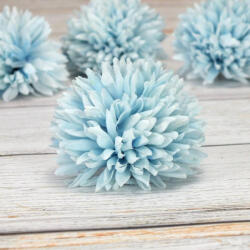 Papelito Krizantém fej - pasztell kék 4db/cs - virágdekorációhoz és koszorúhoz