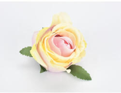  Rózsabimbó fej krém rózsaszín - virágdekorációhoz és koszorúhoz