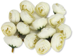 Papelito Boglárka fej kicsi 15db/cs krém - virágdekorációhoz és koszorúhoz