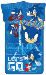 Jerry Fabrics Sonic, a sündisznó Let's go ágyneműhuzat 140×200cm, 70×90 cm (JFK037546)