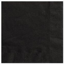 Unique Szalvéta 33x33cm egyszínű 20db Fekete (LUFI533945)
