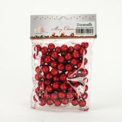  Polisztirol golyó kicsi csillámos - PIROS - kosarbolt