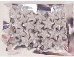  Polisztirol csillag nagy csillámos - EZÜST