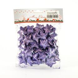  Polisztirol csillag nagy csillámos - VILÁGOSLILA