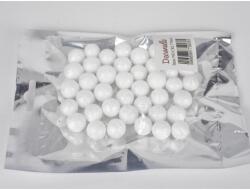  Polisztirol golyó KICSI csillámos - FEHÉR - kosarbolt