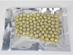  Polisztirol golyó MINI csillámos - ARANY - kosarbolt