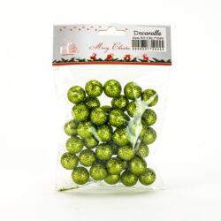  Polisztirol golyó nagy csillámos - ZÖLD