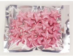  Polisztirol csillag nagy csillámos - SÖTÉTRÓZSASZÍN