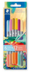 STAEDTLER Filctoll készlet, 1/3 mm, kétvégű, kimosható, STAEDTLER® "3280", Multiverzum 2, 6 különböző szín (3280C6E2-2)