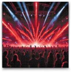  Gyémántszemes kirakó - Rock koncert Méret: 50x50cm, Keretezés: Keret nélkül (csak a vászon), Gyémántok: Kerek