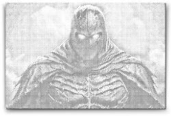  PontPöttyöző - Ember a sötétben Méret: 40x60cm, Keretezés: Műanyagtáblával, Szín: Kék