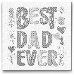  PontPöttyöző - Legjobb apa Méret: 50x50cm, Keretezés: Keret nélkül (csak a vászon), Szín: Piros