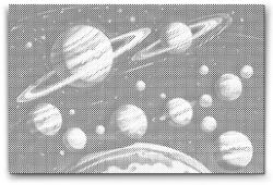  PontPöttyöző - Naprendszer 2 Méret: 40x60cm, Keretezés: Kartonlemezen, Szín: Fekete