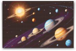  Gyémántszemes kirakó - Naprendszer Méret: 40x60cm, Keretezés: Kartonlemezen, Gyémántok: Kerek