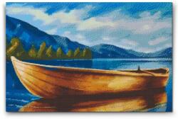  Gyémántszemes kirakó - Csónak a vízen Méret: 40x60cm, Keretezés: Kartonlemezen, Gyémántok: Kerek