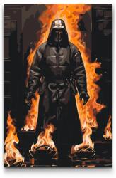  Festés számok szerint - Ember a lángokban Méret: 40x60cm, Keretezés: Keret nélkül (csak a vászon)