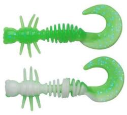 Berkley Naluca BERKLEY POWER CURLY 4cm, Sproing Green/White, 12 buc/plic (P.1621132)