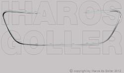 Peugeot 508 2010-2014 - Hűtődíszrács keret közép króm