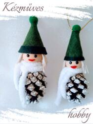 kezmuves-hobby. hu Toboz Télapó és Manó (kicsi) - Vintage karácsonyfadísz