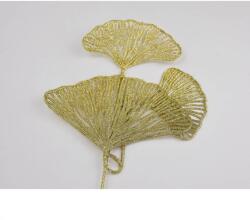  Gingko levél csillámos arany 10db/csomag (CR070)