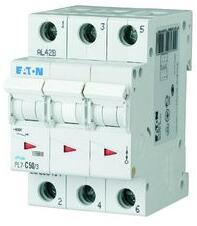 Eaton Kismegszakító 3P 50A C-jelleg 400V AC 10kA/60898 PL7-C50/3 EATON - 263414