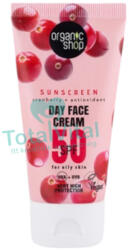 Organic Shop fényvédő nappali arckrém áfonyával és antioxidánsokkal spf50 zsíros bőrre 50 ml - totalvital