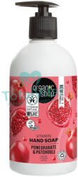 Organic Shop bio gránátalma pacsuli vitaminos folyékony kézmosó szappan 500 ml