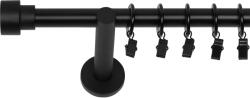 RENA GALERIE METAL NEGRU MAT SIMPLĂ 19 MM SLICK : Lățime galerii (cm) - 200 (REN-KAR-CMT-SLI-POJ-200) Suport draperie