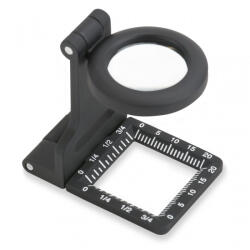 Carson Lupa pliabila Metal LinenTest 6.5 x 20mm cu lupa LED cu masuratori - Carson (LT-60)