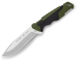 Buck Knives SUA Cutit de vanatoare Buck 658 Pursuit Small 0658GRS-B, lama 8.3 cm, otel 420HC, maner cauciuc verde, teaca inclusa (0658GRS-B)