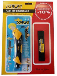OLFA Set cutter 18 mm OLFA L-1 cu 10 lame LB-10 (L1/LFB/LB-10)