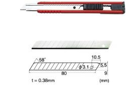 NT Cutter Set Cutter / cutit utilitar mic NT Cutter - 9mm + 10 lame de schimb (A-250RP+BA1P)
