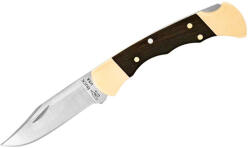 Buck Knives SUA Briceag de vanatoare Buck 112 Ranger (0112BRSFG-B / 0112BRS-B), otel 420HC, alama si abanos, Lockback (Tip maner: Simplu) (0112BRS-B)