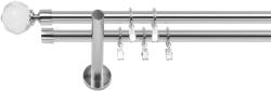 RENA GALERIE METAL CROM LUCIOS DUBLĂ 19 MM BELLUNA : Lățime galerii (cm) - 320 (REN-NOW-EST-BEL-PDW-320) Suport draperie